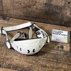 Under Armour White Hard Cup Chinstrap w/ Black Buckles